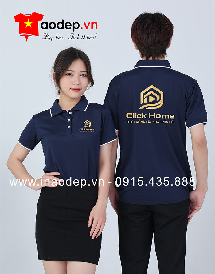 May áo phông Công ty thiết kế xây dựng Click Home