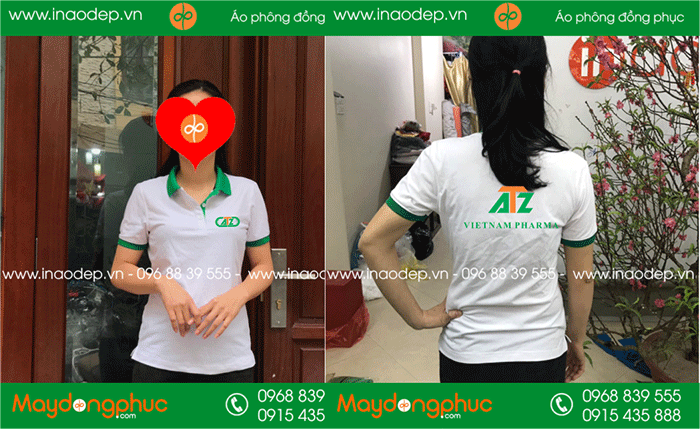 May áo phông Công ty Vietnam Pharma - mẫu 2