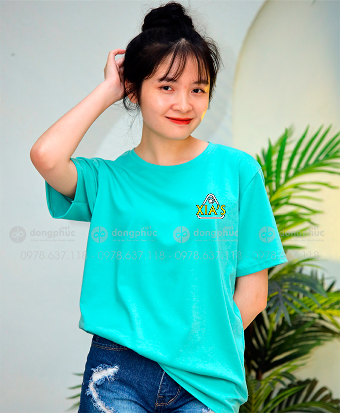 May áo phông cổ tròn Công ty XIA’S