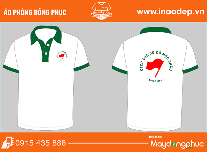 May áo phông CTCP Chè Cờ đỏ Mộc Châu Since 1958