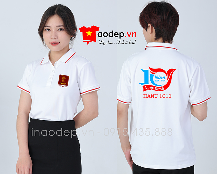 May áo phông màu trắng Đại học Hà Nội 1C10 – 10 năm Ngày trở về