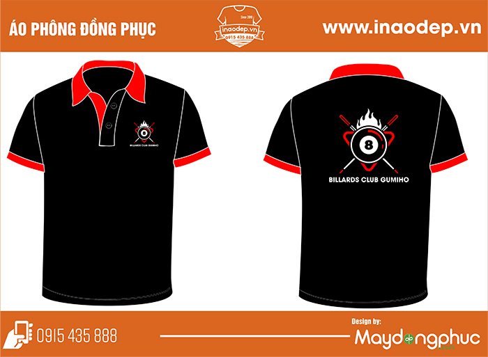 May áo phông đồng phục Billards Club Gumiho - mẫu 2