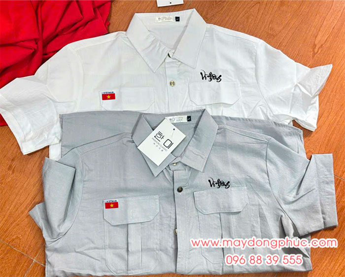 May áo đồng phục Vũ Đông