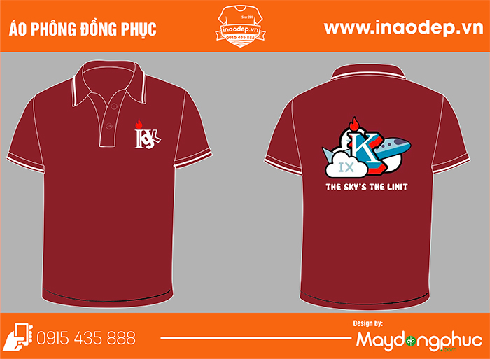 May áo phông đồng phục I9K - mẫu 2