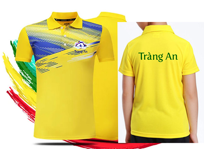 May áo phông đồng phục màu vàng Tràng An