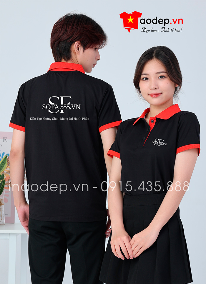 May áo phông đồng phục Sofa 555.vn