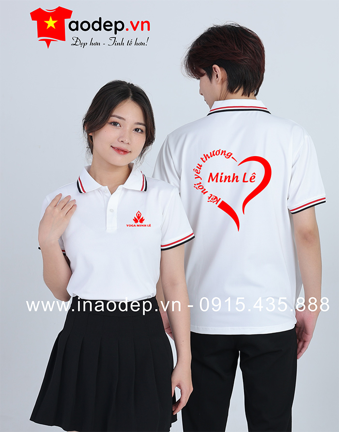 May áo phông đồng phục Yoga Minh Lê