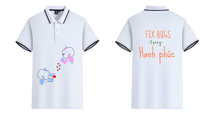 May áo phông Fix bugs trong Hạnh Phúc