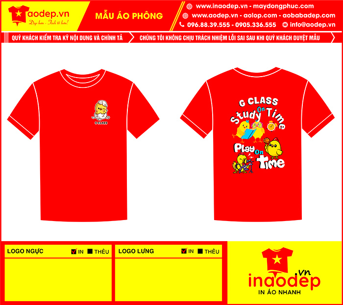 May áo phông đồng phục G Class - mẫu 3