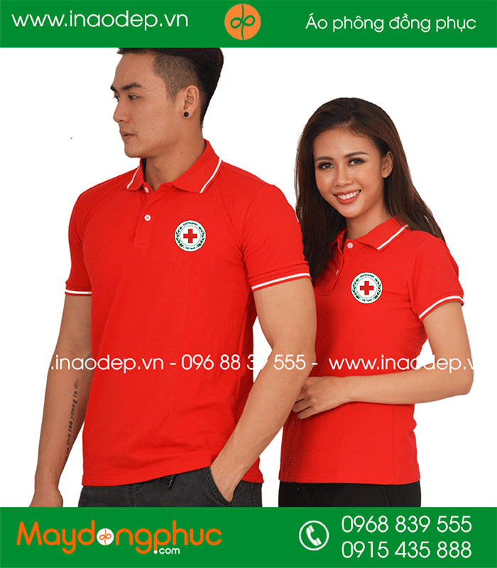May áo phông Hội chữ thập đỏ