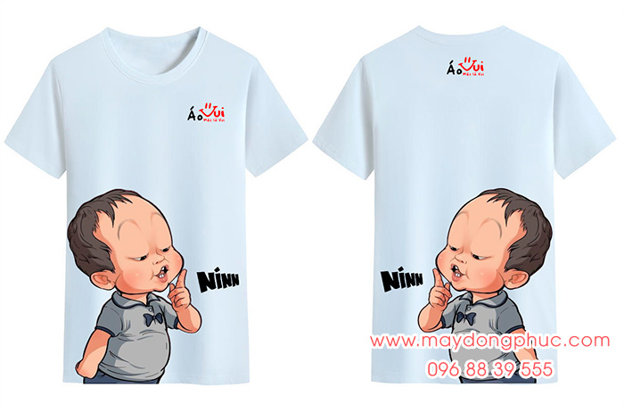 May áo phông In chữ Nínn – Áo Vui