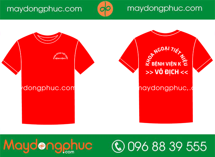 May áo phông Khoa ngoại tiết niệu Bệnh viện K