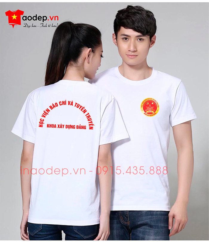 May áo phông Khoa xây dựng Đảng Học viện báo chí tuyên truyền