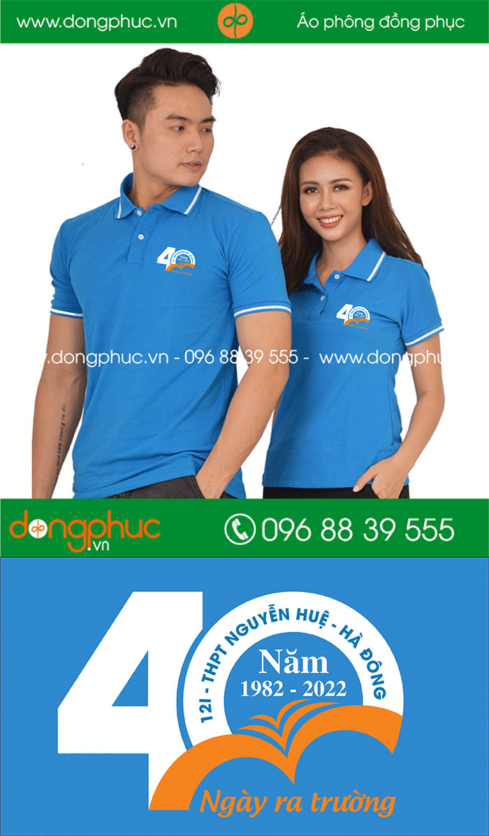 May áo Lớp 12I trường THPT Nguyễn Huệ kỉ niệm 40 năm