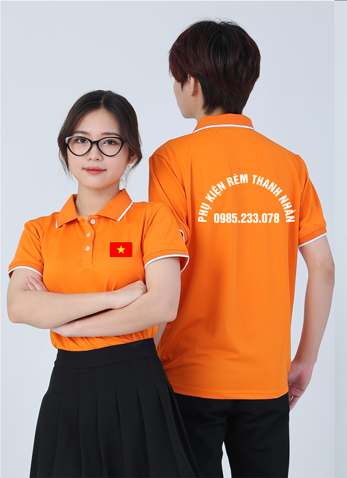 May áo phông màu cam Phụ kiện rèm Thanh Nhàn