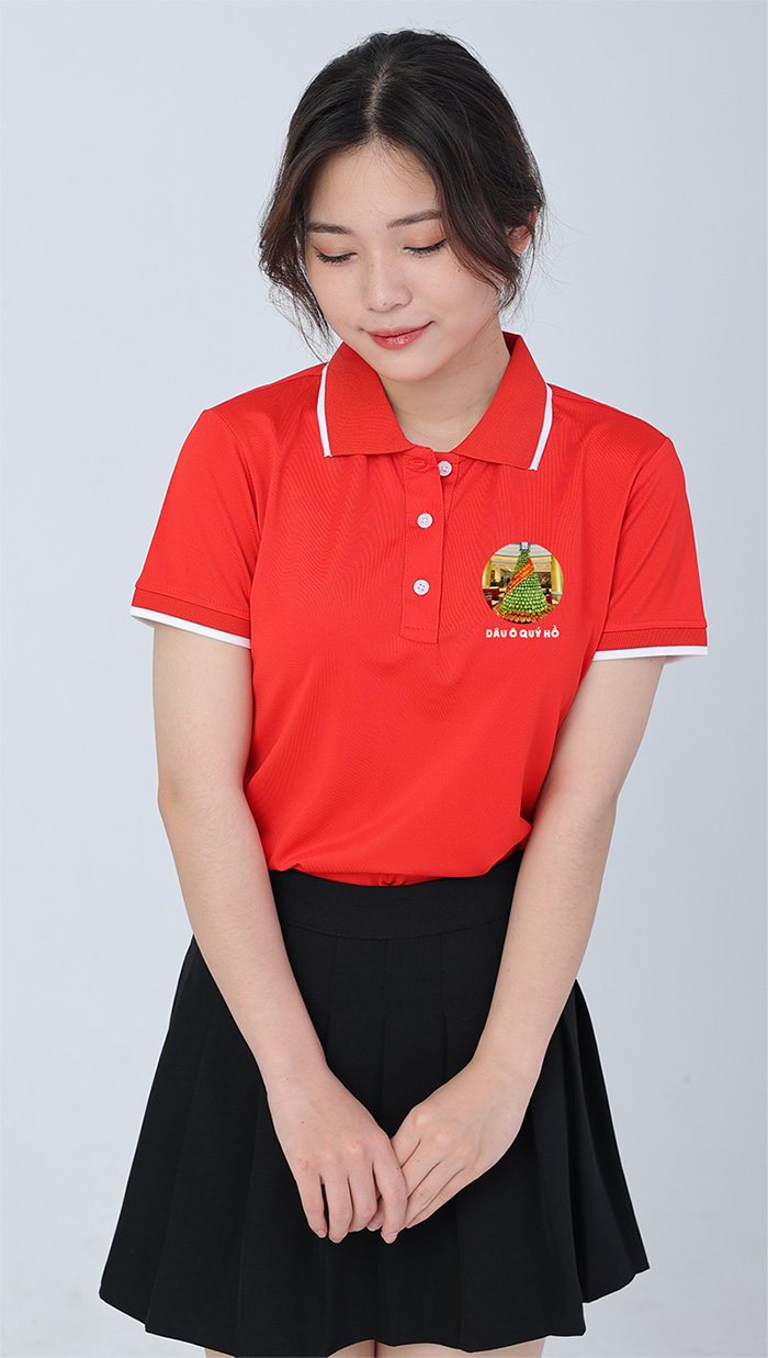 May áo phông màu cam Dâu Ô Quý Hồ