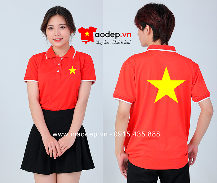 May áo phông màu đỏ sao vàng Việt Nam - mẫu 2
