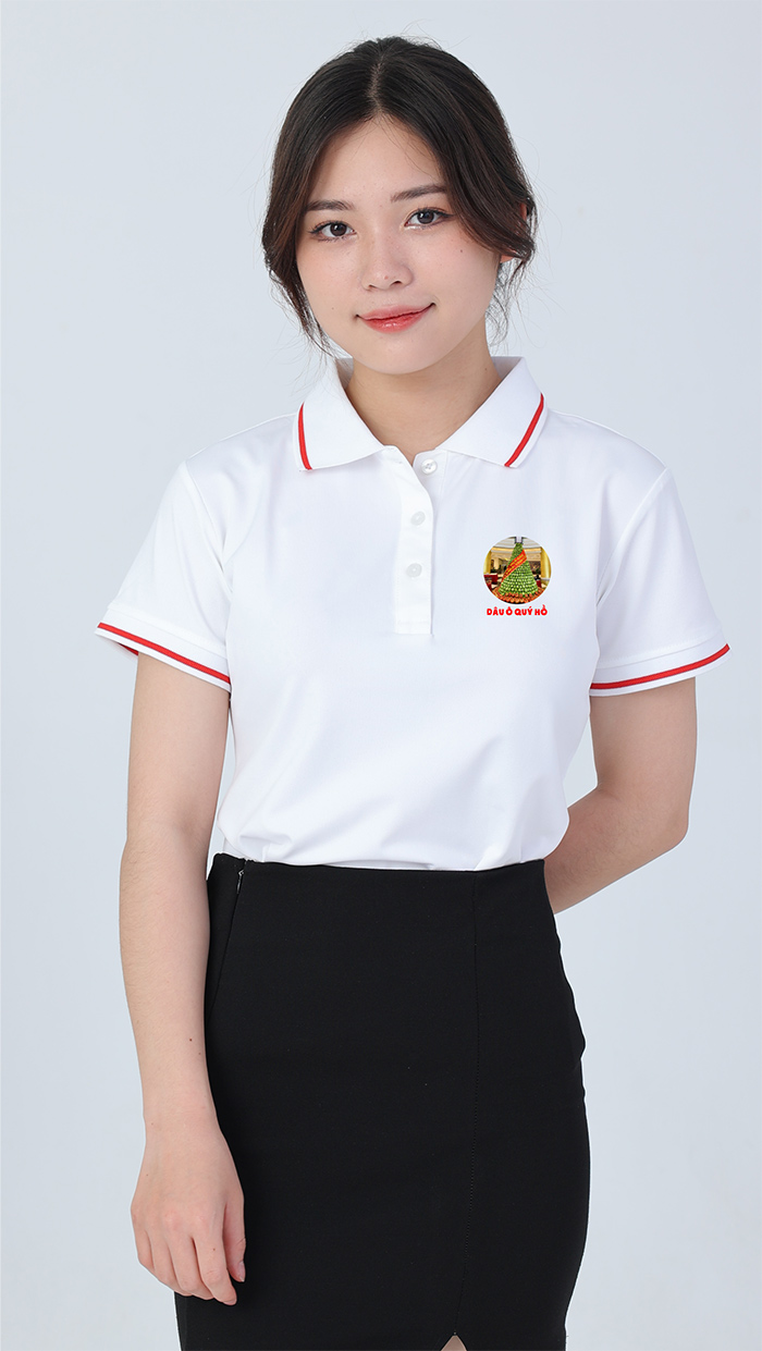 May áo phông màu trắng Dâu Ô Quý Hồ