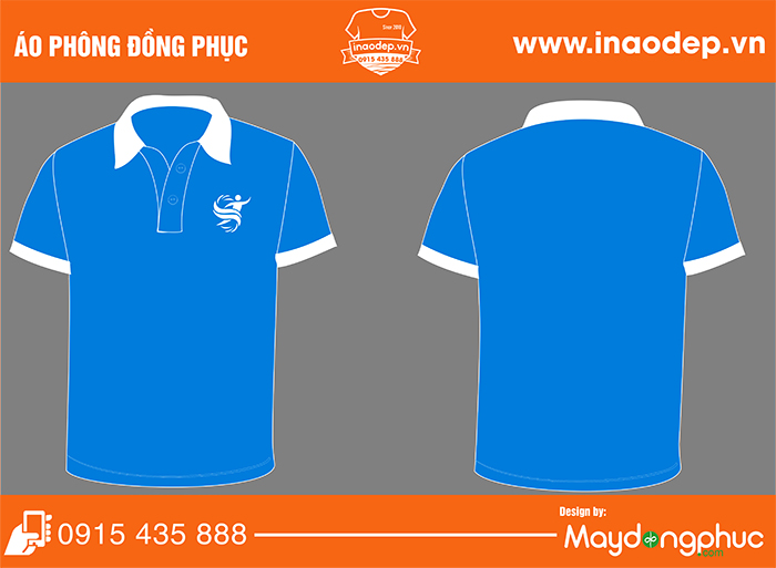 May áo phông màu xanh dương in hình Bản đồ S