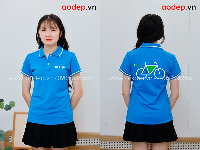 May áo phông màu xanh YA – Xe điện