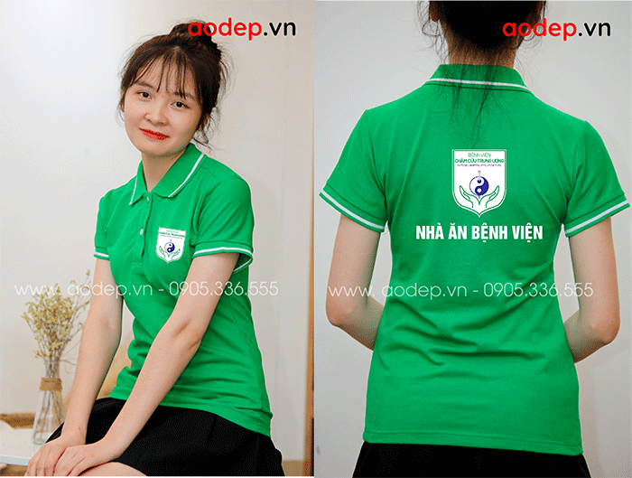 May áo phông Nhà ăn bệnh viện Châm cứu Trung ương