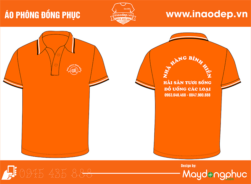 May áo phông Nhà hàng Bình Hiền