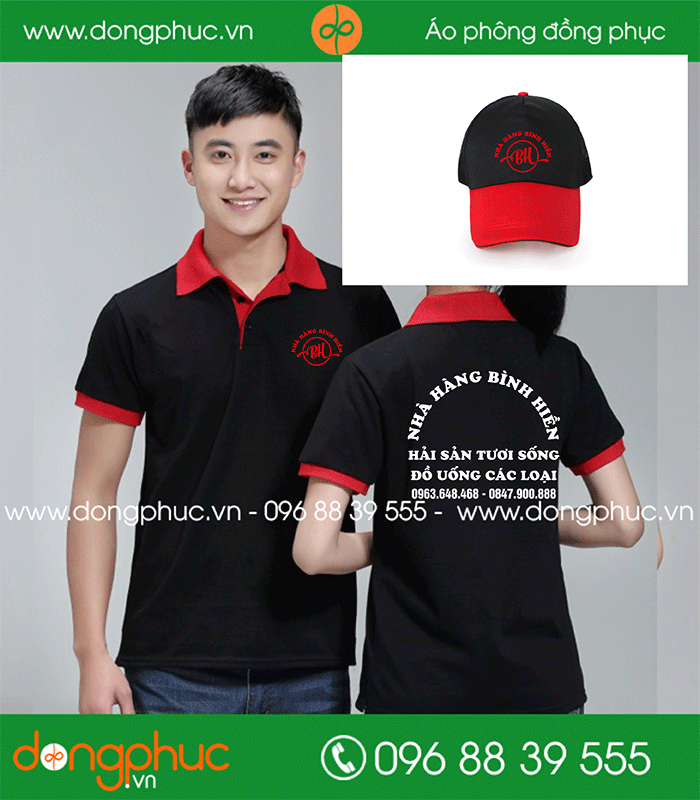 May áo phông Nhà hàng Bình Hiền