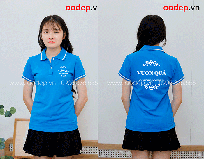 May áo phông Nhà hàng Vườn Quả - mẫu 2