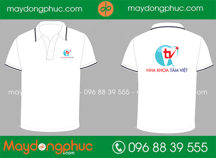 May áo phông Nha khoa Tâm Việt