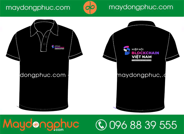 May áo phông polo Hiệp hội Blockchain Việt Nam