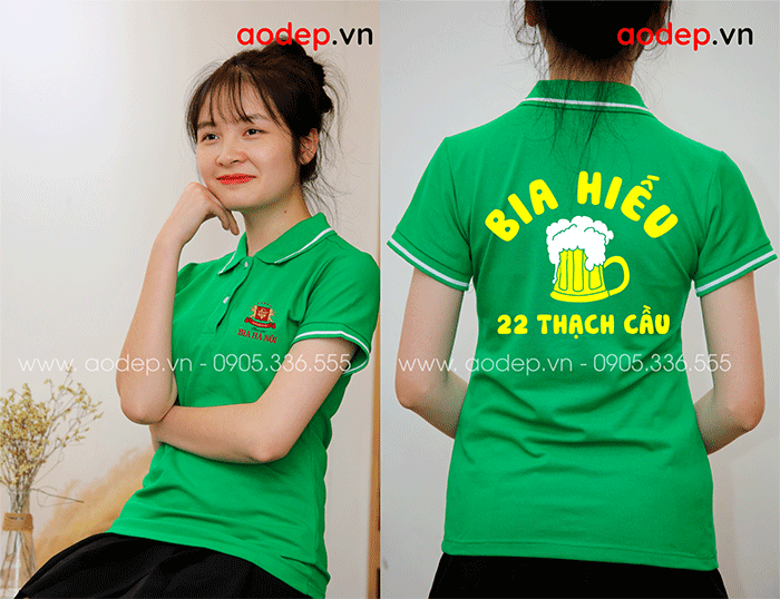 May áo phông Quán bia hơi A Hiếu - mẫu 2