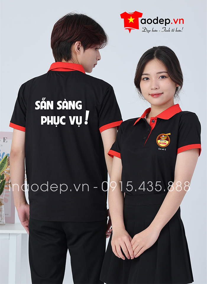 May áo phông Quán Bún cá Gia Cường