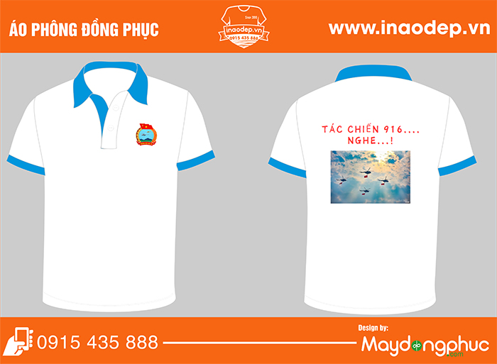 May áo phông Tác chiến 916 Đoàn KQ Ba Vì