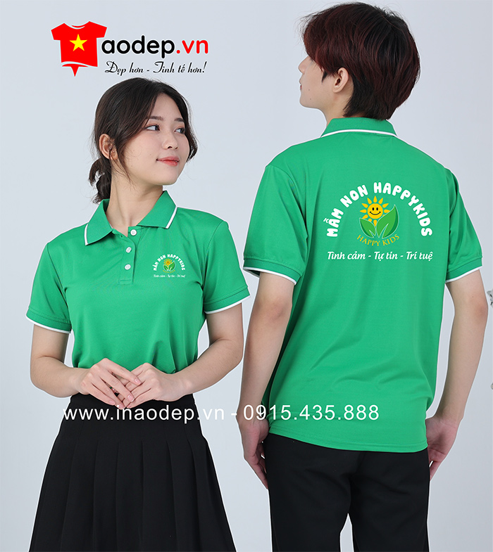 May áo phông Trường mầm non HappyKids