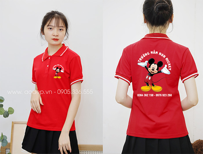 May áo phông Trường mầm non Mickey