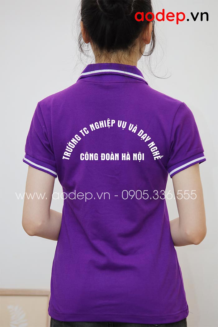 May áo phông Trường TC Nghiệp vụ và dạy nghề Công Đoàn Hà Nội
