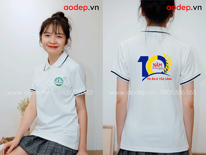 May áo phông Trường THPT Văn Giang Hưng Yên 10 Năm Tri ân & Tỏa sáng