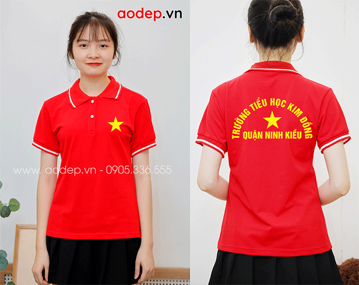 May áo phông Trường tiểu học Kim Đồng Quận Ninh Kiều