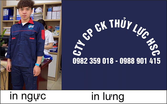 May đồng phục bảo hộ Công ty CP CK thủy lực HSC