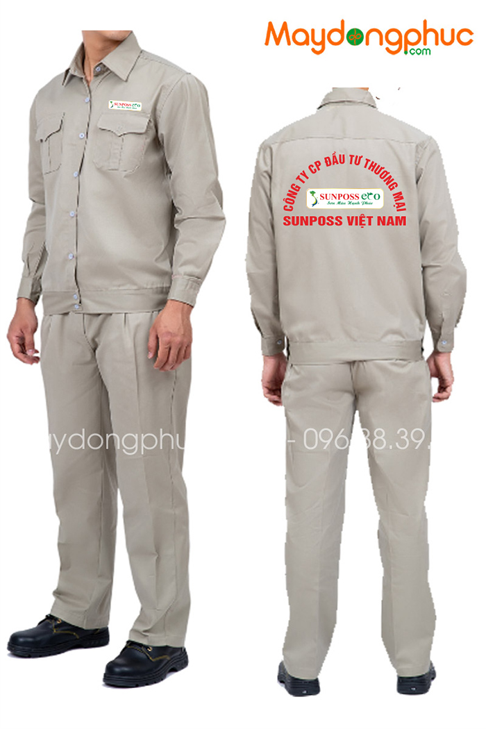 May đồng phục bảo hộ Công ty cổ phần đầu tư thương mại Sunposs Việt Nam