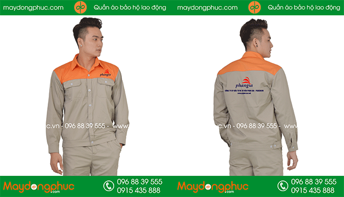 May đồng phục bảo hộ Công ty CP đầu tư và tư vấn Phan Gia