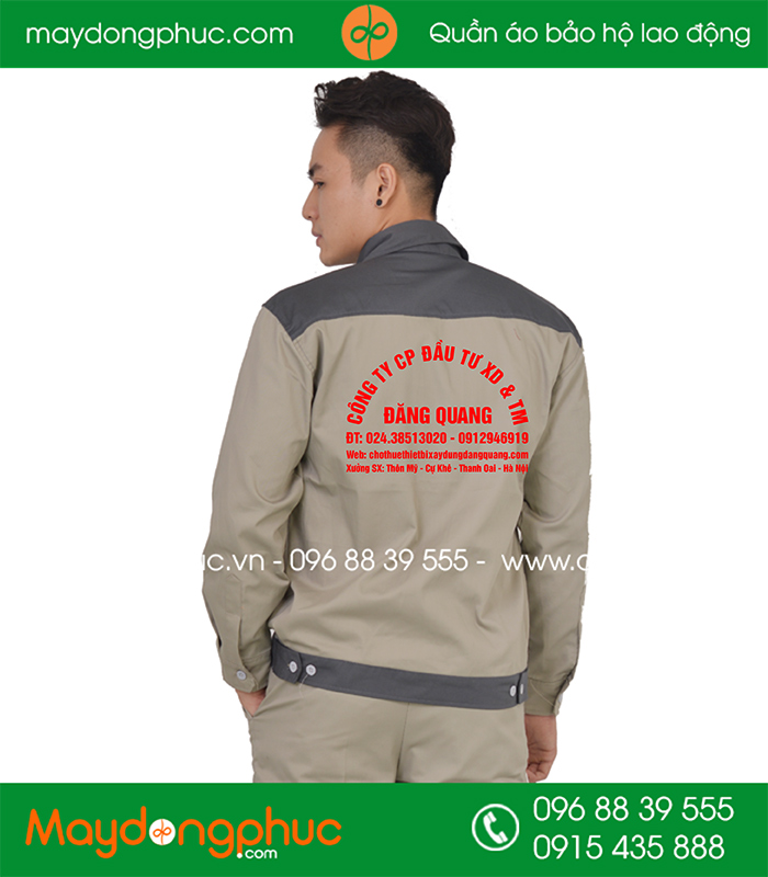 May đồng phục bảo hộ Công ty CP đầu tư XD&TM Đăng Quang