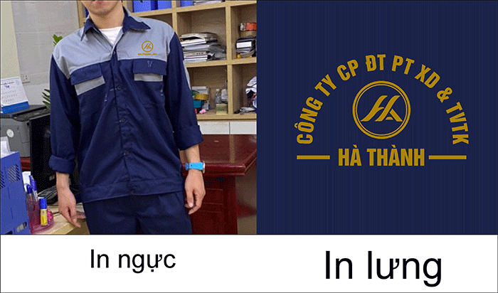 May đồng phục bảo hộ Công ty CP ĐT PTXD & TVK Hà Thành