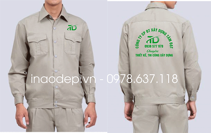 May đồng phục bảo hộ Công ty CP ĐT xây dựng Tâm Đạt - mẫu 2
