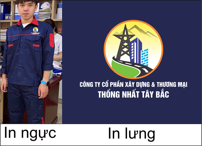 May đồng phục bảo hộ Công ty CP xây dựng & thương mại thống nhất Tây Bắc