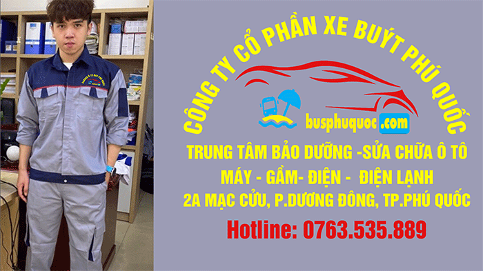 May đồng phục bảo hộ Công ty CP xe bus Phú Quốc