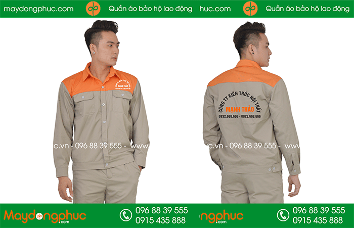 May đồng phục bảo hộ Công ty kiến trúc nội thất Mạnh Thảo