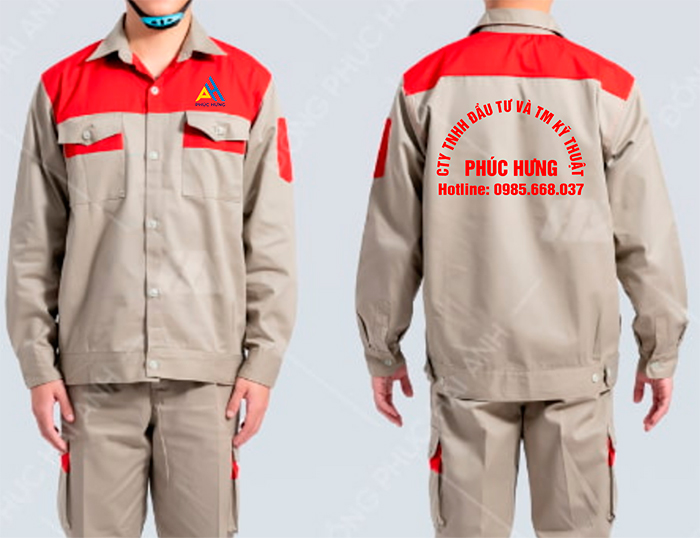 May đồng phục bảo hộ Công ty TNHH Đầu tư và TM Kỹ thuật Phúc Hưng