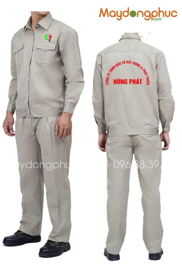 May đồng phục bảo hộ Công ty TNHH đầu tư xây dựng & phát triển Hùng Phát
