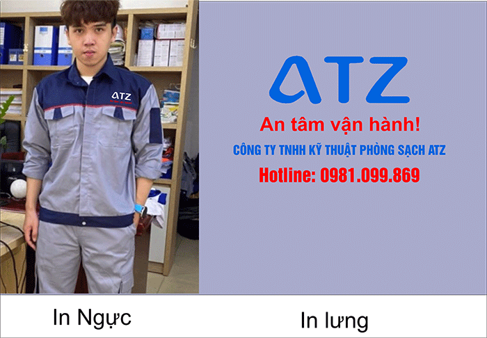 May đồng phục bảo hộ Công ty TNHH kỹ thuật phòng sạch ATZ